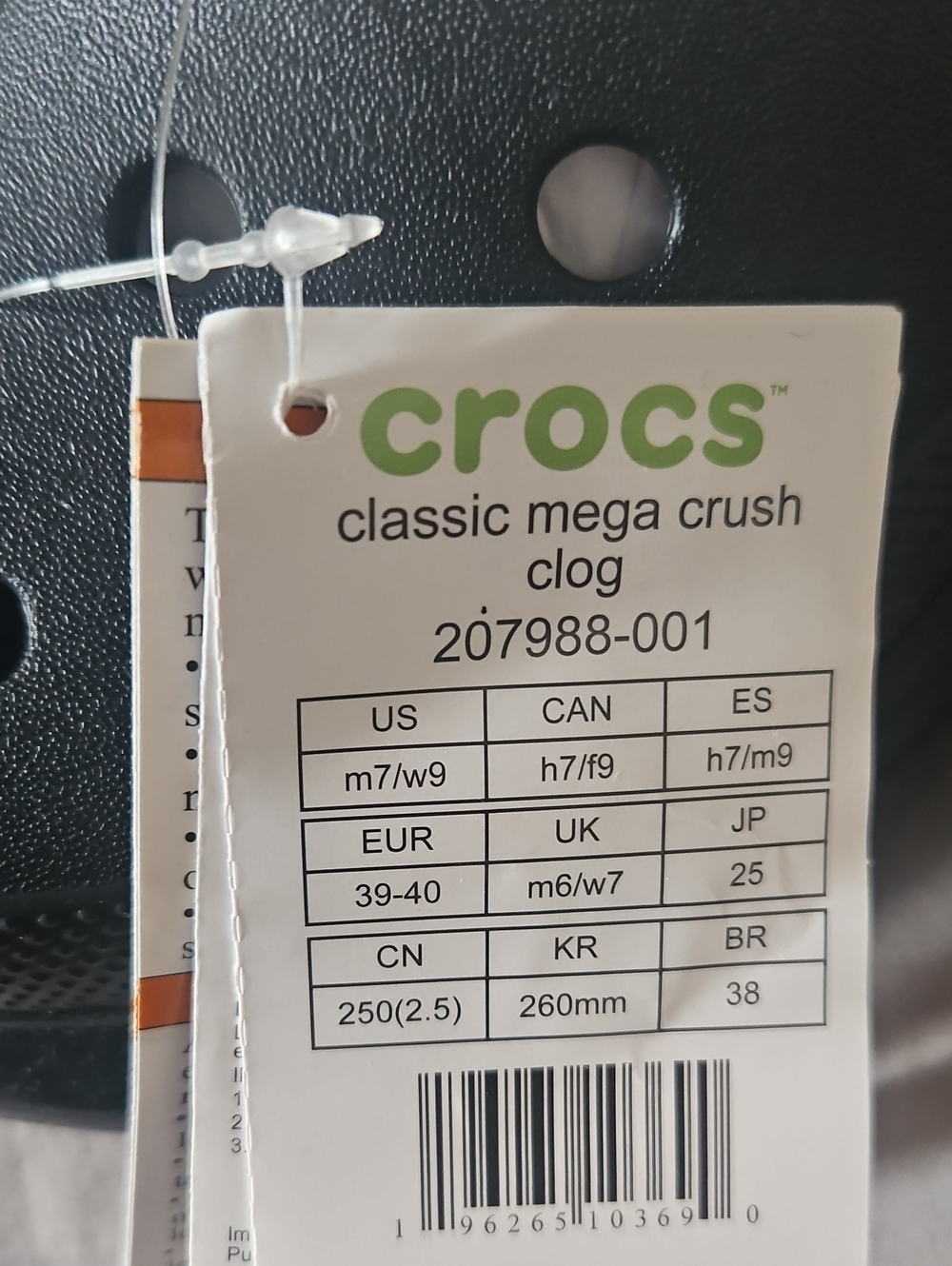 CROCS Classic Mega Clog in Black - Picture 6 of 6